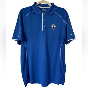 Nike Mens Golf Tour Performance Dri-Fit Pebble Beach Polo Shirt Blue Medium NWOT